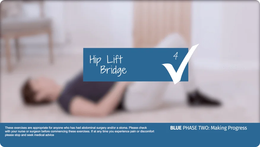 A video thumbnail of 'Blue Phase Two - Hip Lift Bridge'