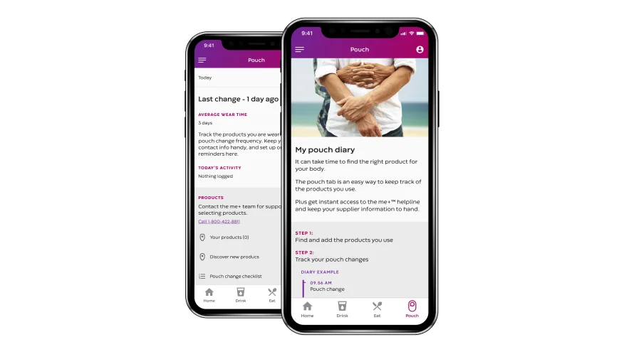 En instrumentpanel i appen Min stomiresa.