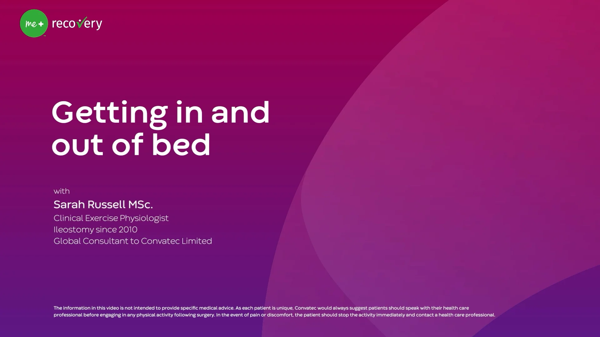 Video o bezpečnom vstupe a výstupe z lôžka po operácii technikou bočného ležania.